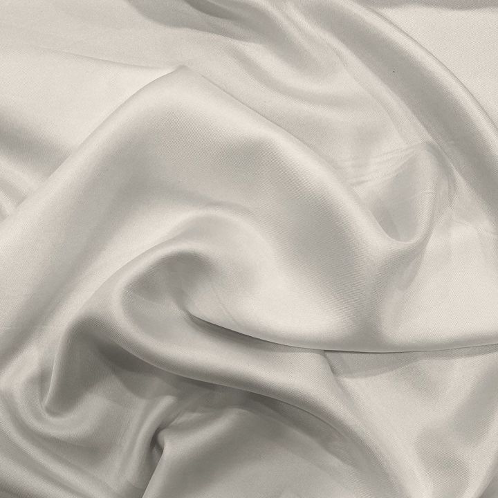 Ivory 100% silk twill fabric