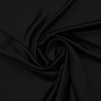 Tissu satin 100% soie noir