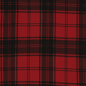 Tissu clan tartan à carreaux rouge et noir