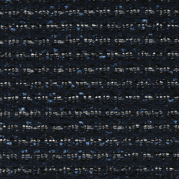 Iridescent tweed woven navy blue fabric