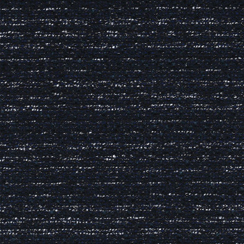Tissu tissé et irisé effet tweed bleu marine