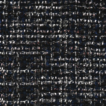 Tissu tissé et irisé effet tweed bleu