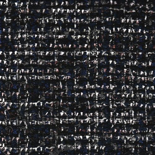 Iridescent tweed woven blue fabric