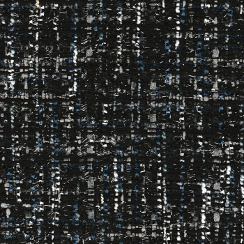 Tissu tissé et irisé effet tweed noir