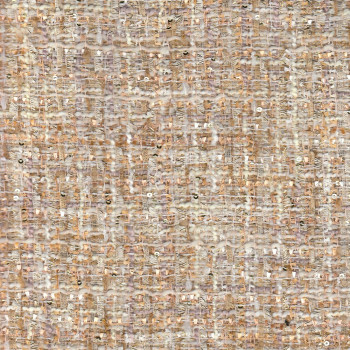 Iridescent tweed woven beige fabric
