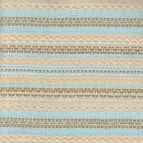 Woven and iridescent gold and sky blue tweed fabric