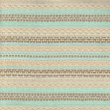 Woven and iridescent gold and jade green tweed fabric