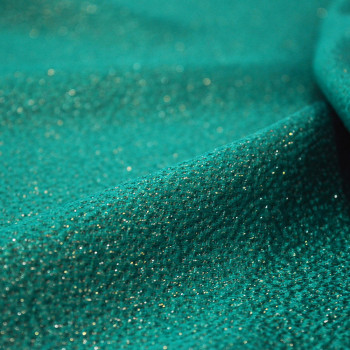 Tissu jacquard de soie turquoise