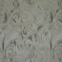 Gold metal silk jacquard fabric on ivory chiffon