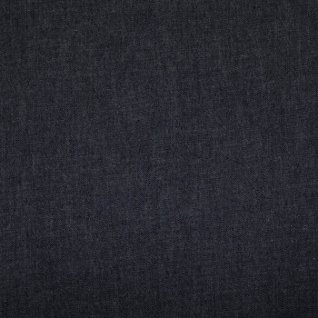 Tissu jean denim chambré bleu marine