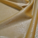 Tissu 100% polyester organza gaufré beige camel