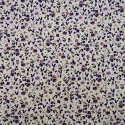 Tissu popeline 100% coton fleurs violettes