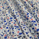 Poplin fabric 100% cotton rose and blue flowers